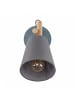 Licht-Erlebnisse Wandlampe (B)14 x (H)28 cm in Helles Holz Grau