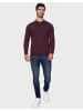 Threadbare Langarmshirt Barrow in Burgundy Marl/Navy
