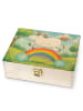 Mr. & Mrs. Panda Holz Teebox Einhorn Regenbogen Design ohne Spruch in Weiß