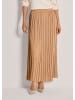 MADELEINE Eleganter Crinkle-Rock mit Plisseefalten in caramel