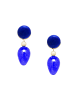 Gemshine Ohrringe Lapis Lazuli - Jade Tropfen in gold coloured