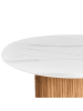 Beliani Esszimmertisch ALBINA in Weiß/Braun - (W) 120 x (H) 75 x (L) 120 cm