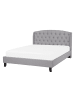 Beliani Doppelbett BORDEAUX in Grau/Schwarz - (W) 149 x (H) 106 x (L) 221 cm