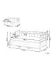 Beliani Tagesbett LOUANNEC in Schwarz - (W) 99 x (H) 96 x (L) 215 cm