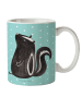 Mr. & Mrs. Panda Camping Tasse Stinktier Sitzen ohne Spruch in Türkis Pastell
