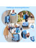 COSTWAY 2 tlg. Kinderkoffer mit Rucksack in Blau