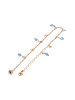 gaya Women Anklet in Rose Gold Blue