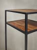 KADIMA DESIGN Nachttisch Massivholz / Metall 40x50x35 cm Beistelltisch Hoch