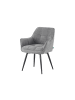 DUBI Möbel 2er-Set: Esszimmerstuhl THOMAS-LUNA in Grau - (B)61 x (H)82 x  (T)62 cm