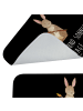 Mr. & Mrs. Panda Badteppich Hase Eier Malen mit Spruch in Schwarz