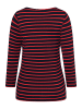 More & More softes 3/4 Shirt, gestreift in dark blue/red
