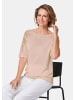 GOLDNER Halbarmshirt mit transparenten Details in hellmelba