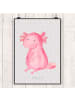 Mr. & Mrs. Panda Poster Axolotl Niedlich ohne Spruch in Grau Pastell