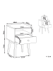 Beliani Nachttisch RODES in Braun/Weiß/Grün - (W) 40 x (H) 61 x (L) 40 cm