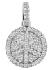 Adeliás Damen Anhänger Peace aus 925 Silber mit Zirkonia in silber