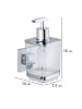 Wenko Vacuum-Loc Seifenspender Quadro Edelstahl in Silbern, 10 x 16 cm