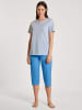 Calida Pyjama 3/4 in Azurit blu