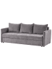 Beliani Schlafsofa HOLSEN in Braun/Schwarz - (W) 222 x (H) 90 x (L) 100 cm