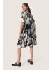 Soaked in Luxury Kleid SLZaya Feminine Form in Black Cloud Print