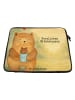 Mr. & Mrs. Panda Laptop Tasche Bär Baby Design mit Spruch in Weiß