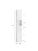 SoBuy Badezimmerschrank in Reinweiß - (W) 25 x (H) 170 x (L) 30 cm