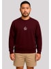 F4NT4STIC Sweatshirt Knut & Jan Scribble Logo in maroon