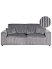 Beliani 3-tlg 3-Sitzer Sofa SANDORA in Grau/Schwarz