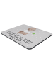 Mr. & Mrs. Panda Maus-Pad Beamtin Herz mit Spruch in Grau Pastell