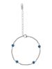 IZIA Women Chain Bracelet in Silver Turquoise