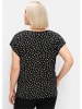 sheego Kurzarmshirt in schwarz-gemustert