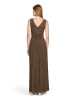 Vera Mont Abendkleid mit V-Ausschnitt in Brown Diamond