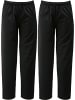 Erwin Müller Sweat Freizeithose, lang 2er-Pack in schwarz