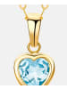 Diamant L'éternel Halskette aus 375 Gelbgold mit Topas