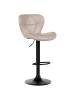 Beliani 2er-Set Drehhocker VALETTA in Beige/Schwarz