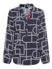 Laura Scott Longbluse in marine-gemustert