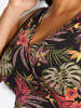 sheego Jersey-Kleid in schwarz-burgund-bedruckt