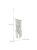 relaxdays Makramee Wandbehang in Creme - (B)25,5 x (H)70 cm