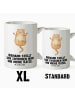 Mr. & Mrs. Panda XL Tasse Katze Umarmen mit Spruch in Weiß