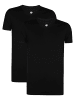 Petrol Industries 2er-Pack Basic T-Shirt V-Ausschnitt Legacy in Schwarz