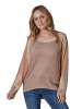 ZHRILL Damen Strickpullover ZHISABELLA LUREX in Braun