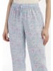Usha Damen Stoffhose in Türkis Mehrfarbig