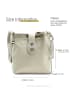 Florence Florence Umhängetasche Leder beige ca. 22cm