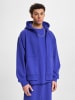 DEF Zip-Kapuzenpullover in blau