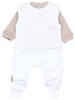 TupTam Baby Unisex Strampler-Set mit Aufdruck Spruch 2-tlg in weiß/beige