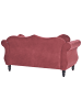 Beliani 3-tlg 2-Sitzer Sofa SKIEN II in Rot/Schwarz