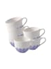 6er Set Kaffeetassen Fleur Couleur in Bleu 160 ml
