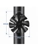 relaxdays Kaminventilator in Schwarz - (B)16 x (H)20 x (T)12,5 cm