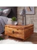 KADIMA DESIGN Nachttisch Massivholz | Landhausstil, Schublade, 40x25x40cm in Braun