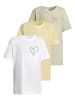 Urban Classics Urban Classics T-Shirts in white+softsalvia+softyellow