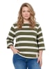 Ulla Popken Sweatshirt in dunkel khaki